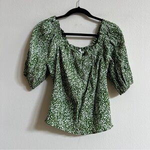 Abercrombie & Fitch Floral Puff Sleeve  Top
